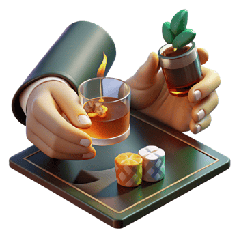 dramatic creative Close Up of a Pair of Hands Shuffling a professional png