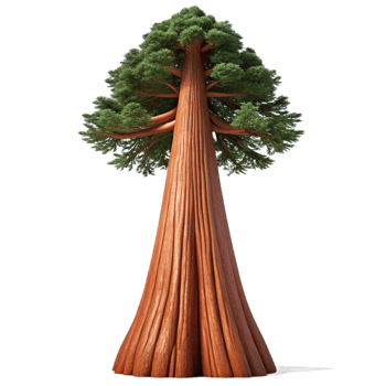 elegant artistic A giant sequoia tree reaching towards the sky, majestic and awe-inspiring, photorealistic style original png