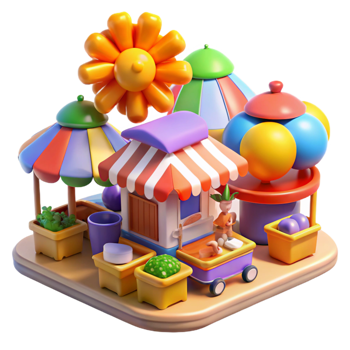elegant minimalist A bustling marketplace with vendors selling colorful goods, bright sunlight, vibrant and energetic style premium png