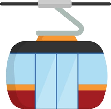 Ski Lift in a Snowy Resort vector