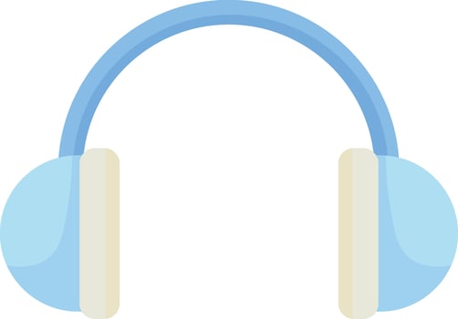 Light Blue Winter Earmuffs vector