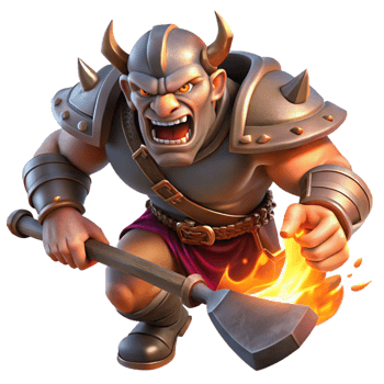 vibrant classic A fierce warrior wielding a battle-axe, charging into battle, illuminated by the harsh light of a burning village, in a dark fantasy style professional png