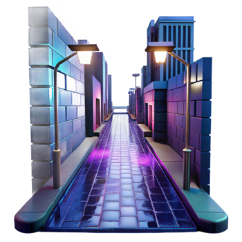 extraordinary rustic A lone streetlight illuminating a cobbled alleyway in a futuristic metropolis, rain slicked streets reflecting neon signs, cyberpunk style, cinematic lighting premium png