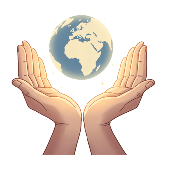 earth in hands png