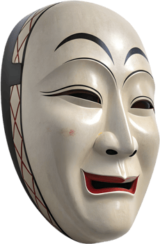 Discover Noh masks symbolizing Japanese cultural history in clipart. . png