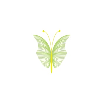 Illustration of a vibrant, colorful butterfly with detailed wings, isolated on a white background. vector