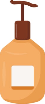 Brown Bottle with Hand Soap vector