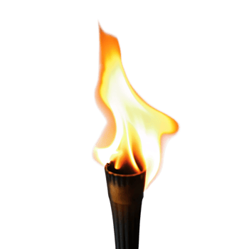 A vibrant flame illuminating a dark background from a torch png