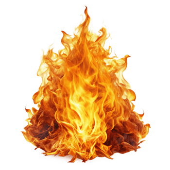 Fiery Inferno Blaze Burning Brightly Hot Flames Combustion Energy Heat png