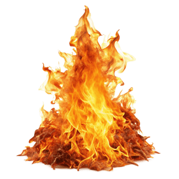 Fiery Blaze Burning Brightly Intense Hot Flames Inferno Combustion Fire Hazard png