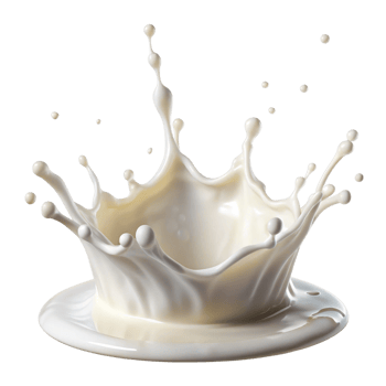 Stunning Milk Splash Crown A mesmerizing image of creamy milk creating a crownlike splash with droplets in the air png