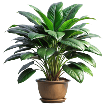 Lush Green Philodendron Plant in a Brown Pot Indoor Plant Home Decor png