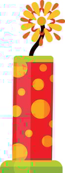 Red and Yellow Firework vector
