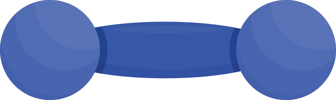 Blue Exercise Small Dumbbell vector