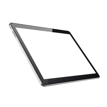 sleek tablet showcasing modern technology with blank screen, perfect for digital applications and presentations png