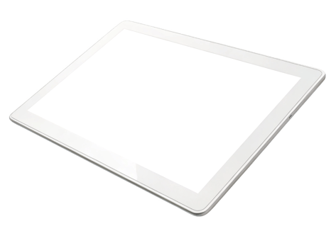 sleek tablet device showcasing modern technology with blank screen, perfect for digital applications and creativity png