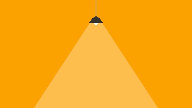 Illustration of a hanging ceiling lamp with a trailing light effect. vector