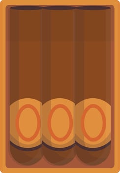 Humidor with Multiple Cigars vector