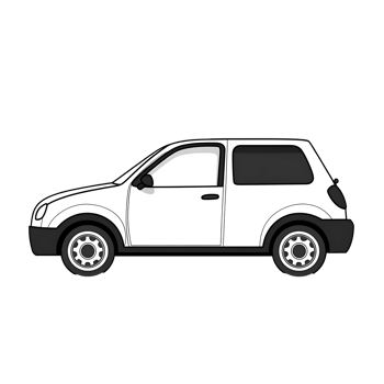 Stylish Illustration of a White Car png