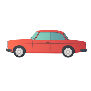 Red Car Illustration for Design png