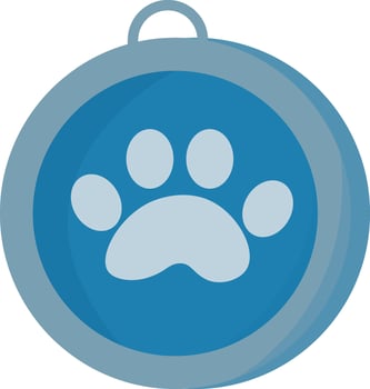Blue Dog ID Tag vector