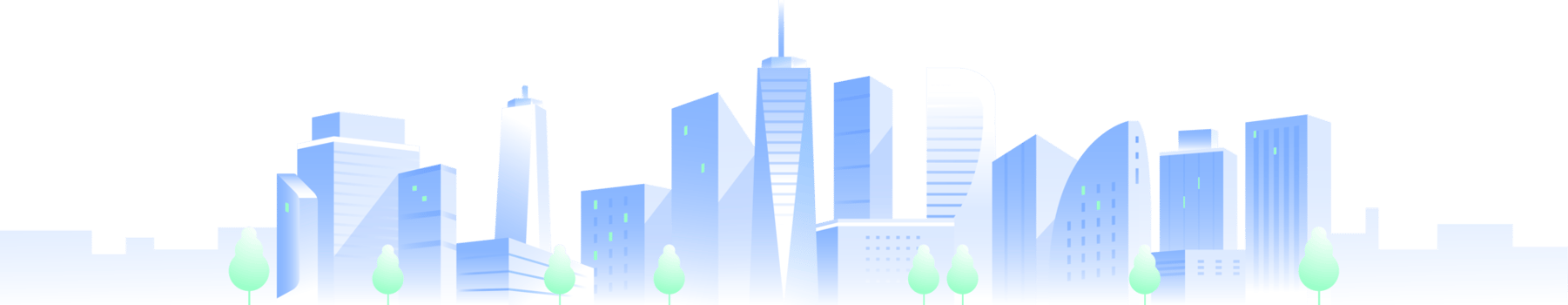Smart city background illustration, horizontal background Abstract urban architecture modern cityscape panorama illustration in flat style png