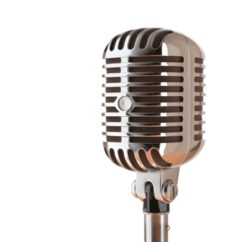 Vintage Retro Microphone Isolated on White Background for Music, Broadcasting, Recording, and Artistic Creativity Concepts png