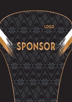 Black and Gold Sports Jersey Design Customizable and Editable Template vector