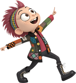 Eye-Catching Punk Girl Clipart with Unique Charm. . png
