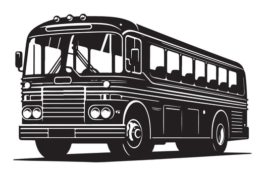 Vintage Double Decker Bus Illustration for Transportation Design Elements vector