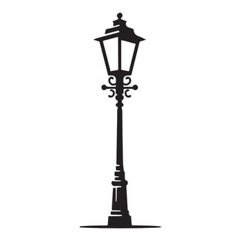 Vintage street lamp silhouette timeless city lighting solution vector