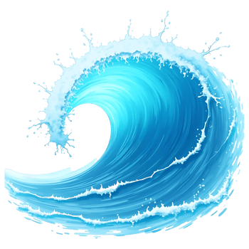 Crystal Clear Water Wave Clipart High-Resolution for Creatives png
