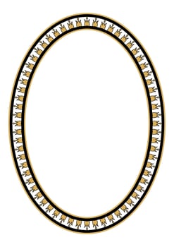 Vintage Round Ethnic Border Classic Frame Design. vector