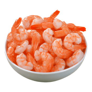 Fresh Cooked Shrimp in White Bowl, Seafood Dish, Healthy Appetizer png