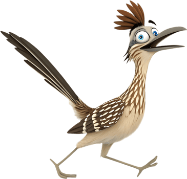 Artistic and Unique Roadrunner Bird Illustration. . png