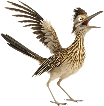 Creative Roadrunner Bird Clipart for Fun Designs. . png