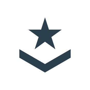 Simple Military Rank Icon Logo Template Illustration Design. EPS 10. vector