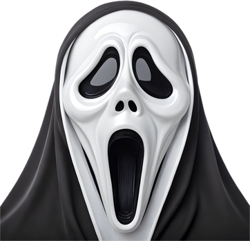 Vampire Halloween Mask Clipart for Creepy Art. . png