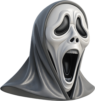 Chilling Halloween Mask Clipart for Fearful Faces. . png