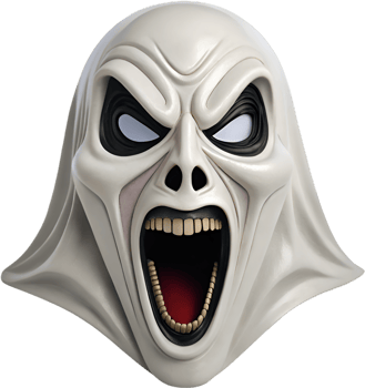 Haunted Halloween Mask Clipart for Creepy Characters. . png