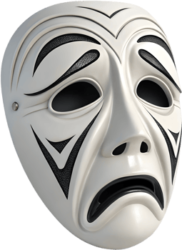Frightening Halloween Mask Clipart for Spooky Art. . png