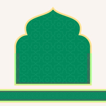 Islamic Arch Design Green Pattern Background vector