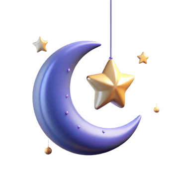 magnificent contemporary A crescent moon hanging in a star-filled night sky, ethereal lighting, dreamlike style premium png