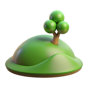 elegant traditional A rolling green hill with a lone tree at the top, soft afternoon light, pastoral painting style high quality png