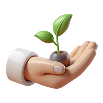 stunning vintage A close-up of a human hand holding a small plant, symbolic of growth and nurture 4K png