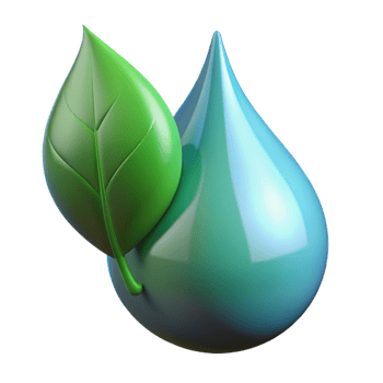 stunning creative A single raindrop falling from a leaf, reflecting the surrounding forest, macro photography high quality png