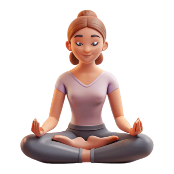 beautiful creative Portrait of a woman with a serene expression, practicing yoga, lit by soft, diffused light, in a spiritual style high resolution png