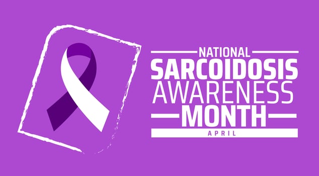 Sarcoidosis Awareness Month background banner or poster design with purple color vector