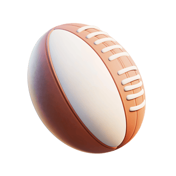 Render of American Football with White Stripe png