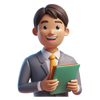 extraordinary traditional Portrait of a teacher with a kind smile, holding a book, lit by the warm light of a classroom, in a classic portrait style 4K png